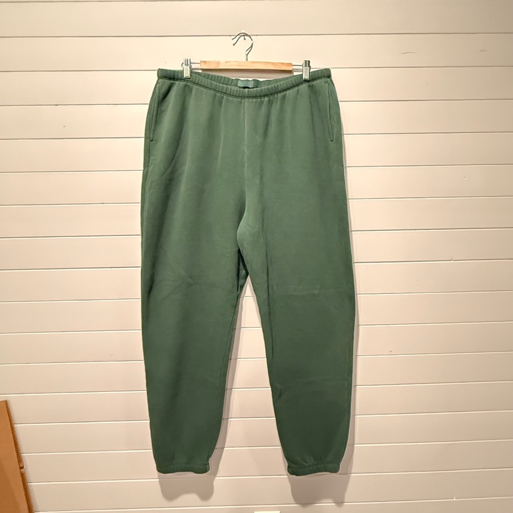 Nuuds Fleece Lined Relaxed Jogger Pants XXL Forest Green Sweatpants Luxury
